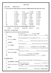 CPE CAE   PRACTICE with suggested key 1