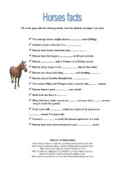 English Worksheet: Horses