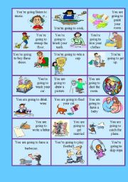 English Worksheet: GOING TO CARDS 