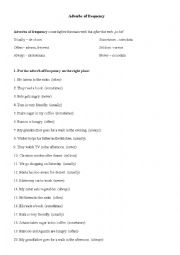 English Worksheet: adverbs of frequency