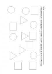 English Worksheet: SHAPES