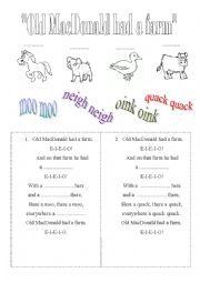 English Worksheet: Old MacDonald had a farm