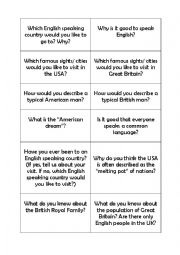 English Worksheet: English Speaking Countries