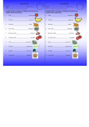 English Worksheet: Like and Dislike Test