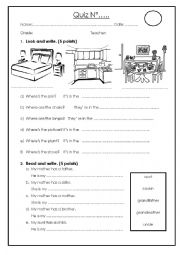 English Worksheet: quiz 