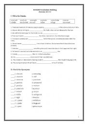English Worksheet: Bruce Rogers Vocabulary Exercise 10-11-12