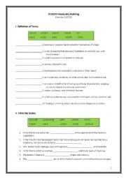 English Worksheet: Bruce Rogers Vocabulary Exercise 16-17-18