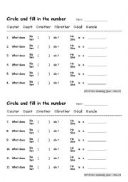 English Worksheet: Family and Job 