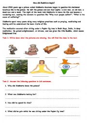 English Worksheet: Buddhism