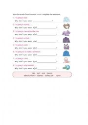 English Worksheet: What is she doing?