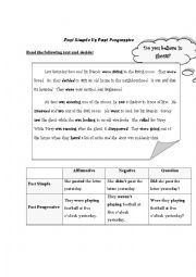 Past Simple VS Past Continuous