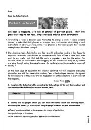 English Worksheet: Perfect Pictures