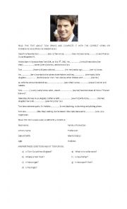 English Worksheet: My favorite actor