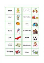 English Worksheet: Toys Domino