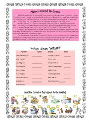 English Worksheet: HOUSEHOLD CHORES