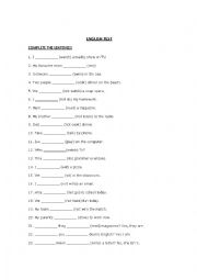 English Worksheet: present continuous