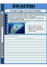 English Worksheet: The best job in the world