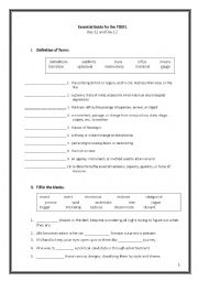 English Worksheet: ETS Essential Guide for the TOEFL Vocabulary Day 11-12