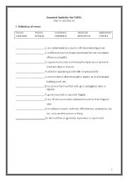 English Worksheet: ETS Essential Guide for the TOEFL Vocabulary Day 13-14