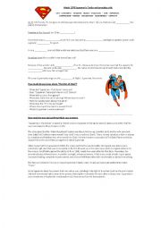 English Worksheet: Superman Trailer - Activity 