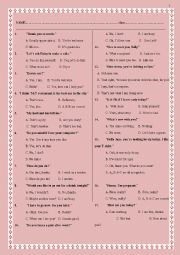 English Worksheet: english test