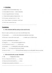 English Worksheet: english exam
