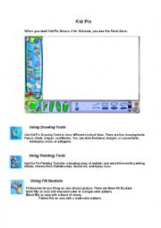 English Worksheet: The Kid Pix Paint Zone