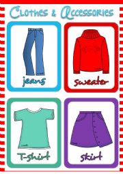 Clothes and accessories - flashcards (1/2)