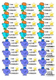 English Worksheet: Reward stickers - mr men!