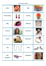 English Worksheet: Appearance dominoe