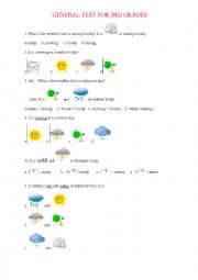 WEATHER-ORDINAL NUMBERS-FOOD- CLOTHES-DAYS