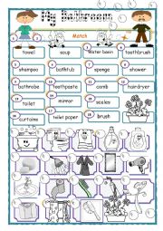 English Worksheet: My Bathroom   3 / 3