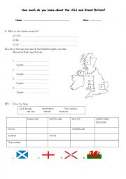 How much do you know - USA and United Kingdom test