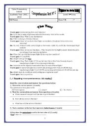 English Worksheet: Comprehensive Test