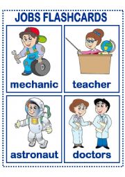 English Worksheet: JOBS FLASHCARDS