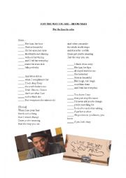 English Worksheet: Just the way you are