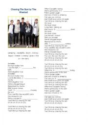 English Worksheet: Chasing the sun - The Wanted