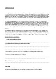 English Worksheet: Connecting to a network (full term test)