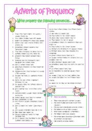 English Worksheet: Adverbs of Frequency