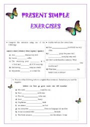 Present Simple - Worksheets