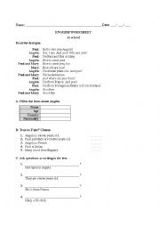 English Worksheet: Personal Identification