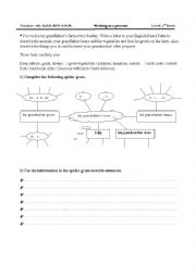 English Worksheet: writing as a process 7th form