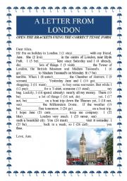 English Worksheet: A letter from London