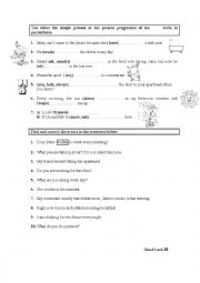 English Worksheet: simple present , present continuous tense