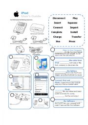 English Worksheet: Operating Instruction Manual: Ipod (answer key included) 