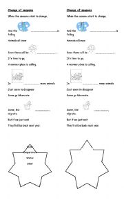 English Worksheet: POEM: CHANGE OF SEASONS