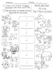 English Worksheet: Animals