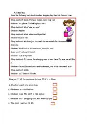 English Worksheet: go shopping