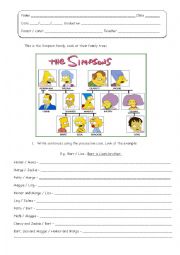 English Worksheet: Possessive case