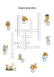 garfiled daily routine crossword